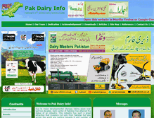 Tablet Screenshot of pakdairyinfo.com